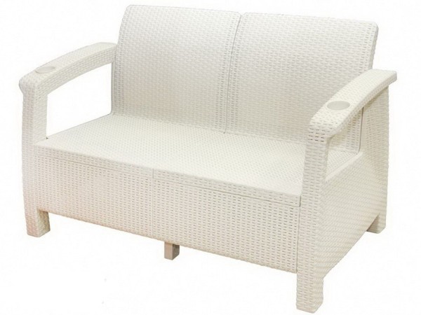 Двухместный диван Yalta Sofa Seаt белый купить в Новосибирске
