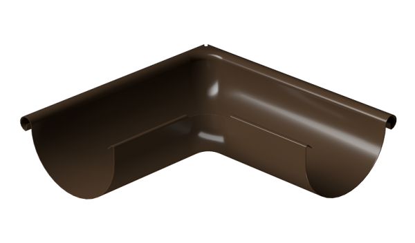 Угол внешний 90° D125 Döcke STAL PREMIUM Каштан, (RAL 8017) купить в Новосибирске