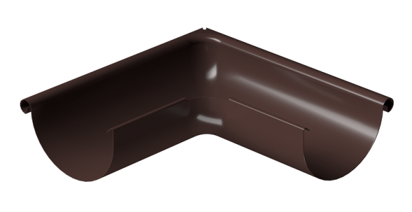 Угол внешний 90° D125 Döcke STAL PREMIUM Шоколад, (RAL 8019) купить в Новосибирске