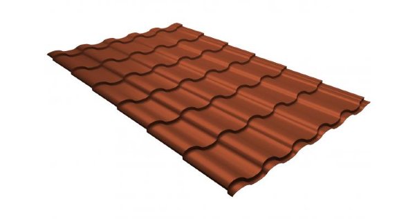 Металлочерепица кредо GL 0,5 GreenСoat Pural RR 750 кирпично-красный (RAL 8004 терракота) купить в Новосибирске