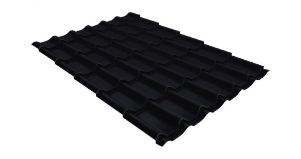 Металлочерепица классик GL 0,5 Velur20 RAL 9005 черный купить в Новосибирске