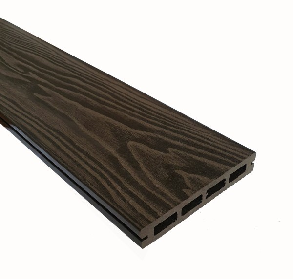 Террасная доска из ДПК Terrapol Смарт 3D Пустотелая с пазом Венге Соренто купить в Новосибирске