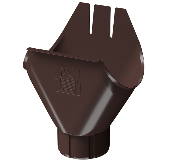 Воронка желоба D125 Döcke STAL PREMIUM Шоколад, (RAL 8019) купить в Новосибирске