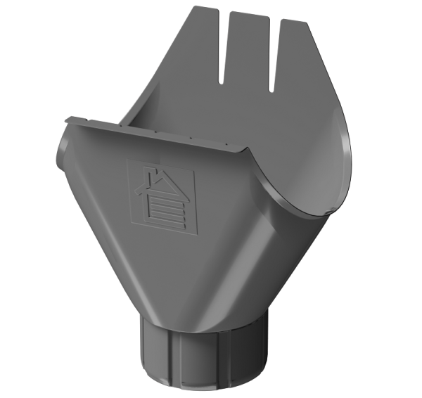 Воронка желоба D125 Döcke STAL PREMIUM Графит, (RAL 7024) купить в Новосибирске
