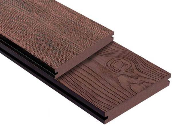 Террасная доска ДПК Outdoor 3D полнотелая STORM/OCEAN BROWN коричневая микс купить в Новосибирске