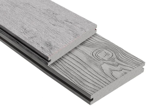 Террасная доска ДПК Outdoor 3D полнотелая STORM/OCEAN GREY серая микс купить в Новосибирске