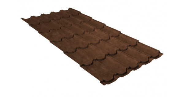 Металлочерепица квинта плюс 0,45 Safari Twincolor Brown купить в Новосибирске