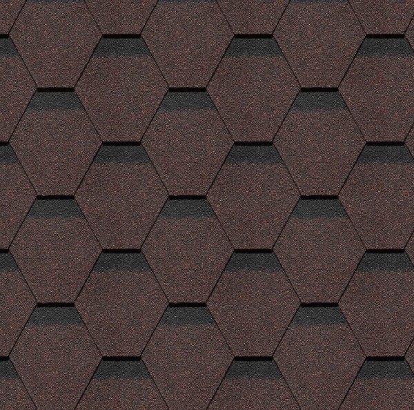 Гибкая черепица Docke, коллекция Шеффилд – Корица купить в Новосибирске