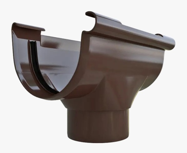 Водосток Альта-Профиль ПВХ – Воронка водосточная (коричневый) купить в Новосибирске