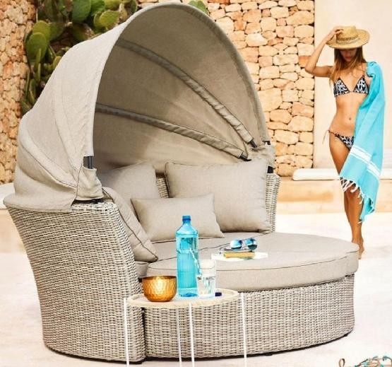Диван-Трансформер AFINA плетеный из иск. ротанга AFM-325 Beige купить в Новосибирске
