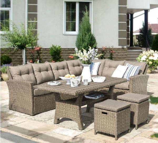 Комплект мебели AFINA плетеной из иск. ротанга AFM-307B Beige купить в Новосибирске