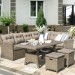 Комплект мебели AFINA плетеной из иск. ротанга AFM-307B Beige купить в Новосибирске