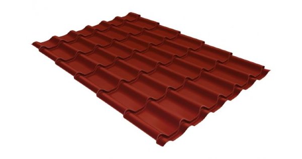 Металлочерепица классик 0,5 Satin RAL 3009 оксидно-красный купить в Новосибирске