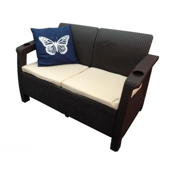Двухместный диван Yalta Sofa Seаt венге купить в Новосибирске