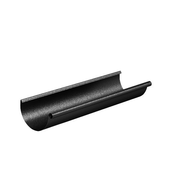 Водосток Aquasistem, система 125x90 - Водосточный желоб 3.00м RAL 9005 Чёрный купить в Новосибирске