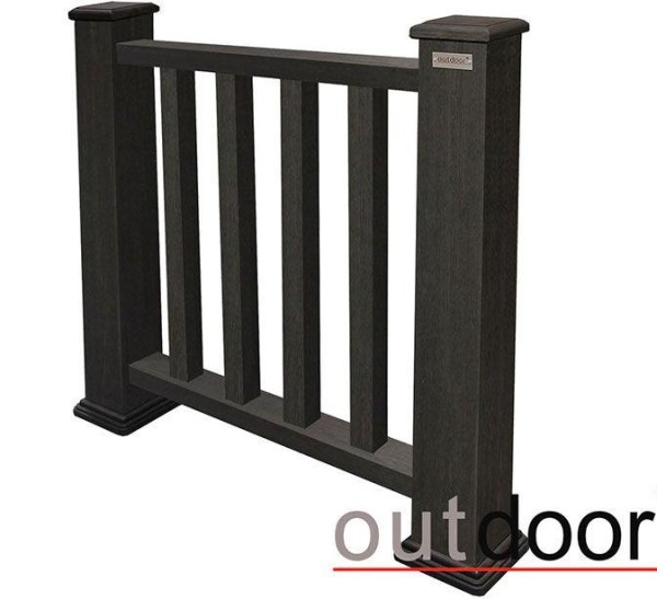 Ограждение из ДПК Outdoor Классик 3D STORM чёрный купить в Новосибирске