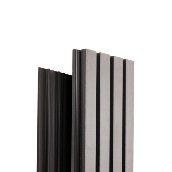 Фасадная доска Ecodecking Техно реечная 200х26х3000 Серый купить в Новосибирске