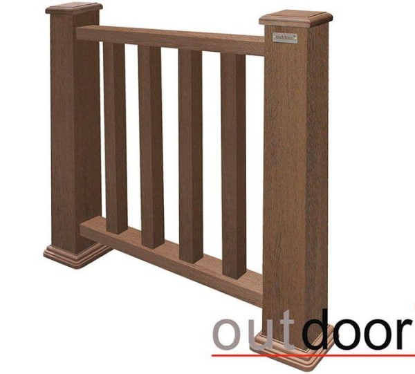 Ограждение из ДПК Outdoor Классик 3D STORM коричневый микс купить в Новосибирске