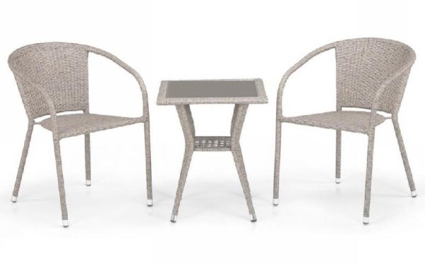 Комплект плетеной мебели AFINA из иск. ротанга T25C/Y137C-W85 Latte 2Pcs купить в Новосибирске