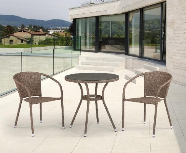 Комплект плетеной мебели AFINA из иск. ротанга T282ANT/Y137C-W56 Light Brown 2Pcs купить в Новосибирске
