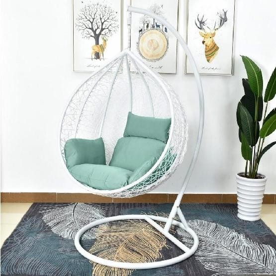 Кресло Подвесное из искусственного ротанга AFM-168A-L White/Green купить в Новосибирске
