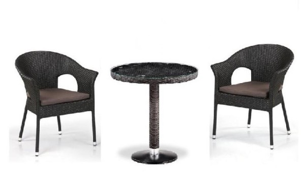 Комплект плетеной мебели AFINA из иск. ротанга T601/Y79A-W53 Brown 2Pcs купить в Новосибирске