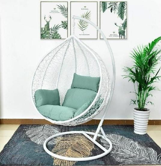Кресло Подвесное из искусственного ротанга AFM-168A-XL White/Green купить в Новосибирске
