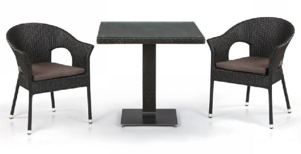 Комплект плетеной мебели AFINA из иск. ротанга T605SWT/Y79A-W53 Brown 2Pcs купить в Новосибирске