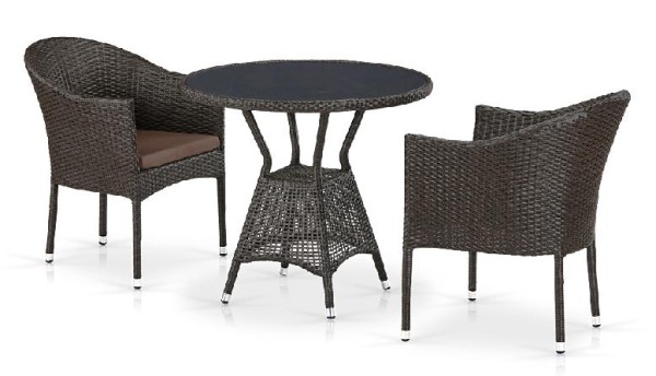 Комплект плетеной мебели AFINA из иск. ротанга T707ANS/Y350-W53 Brown 2Pcs купить в Новосибирске