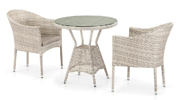 Комплект плетеной мебели AFINA из иск. ротанга T705ANT/Y350-W85 Latte 2Pcs купить в Новосибирске