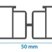 Лага алюминиевая KRONEX 50x25x3000 мм несущая купить в Новосибирске