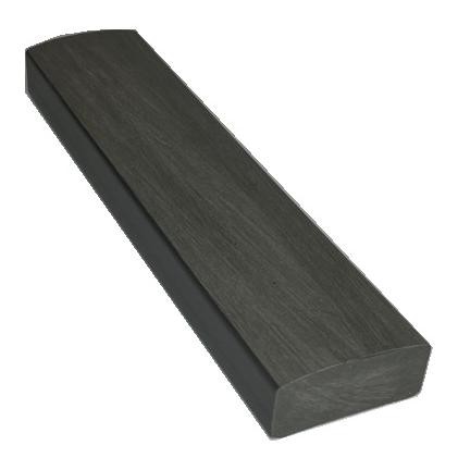 Лавочный брус Ecodecking Некст полнотелый брашированный 70х35 графит купить в Новосибирске