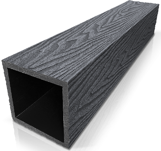 Столб ДПК 3D GardenParkett фактура дерева Графит купить в Новосибирске