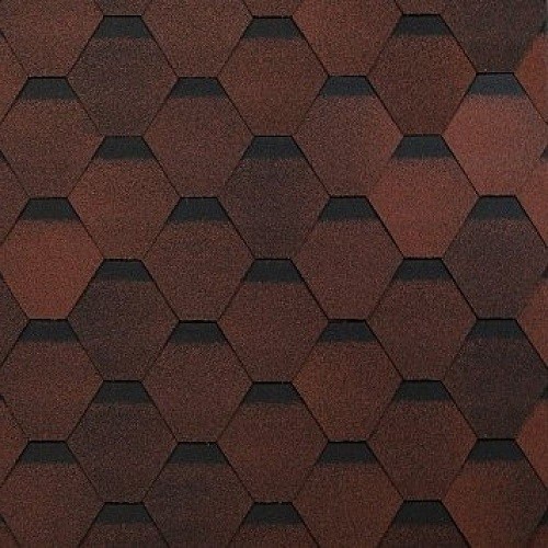 Гибкая черепица Shinglas, коллекция Оптима – Красный купить в Новосибирске
