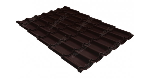 Металлочерепица классик GL 0,5 Quarzit RAL 8017 шоколад Metallic купить в Новосибирске