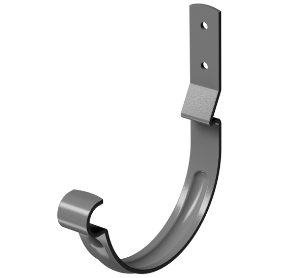 Карнизный крюк короткий (гнутый) D125 Döcke STAL PREMIUM Графит, (RAL 7024) купить в Новосибирске