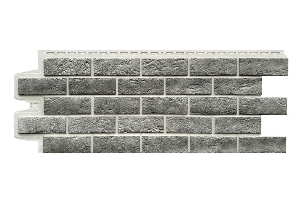 Фасадная панель Grand Line Состаренный кирпич Элит гранит, ШОВ белый купить в Новосибирске