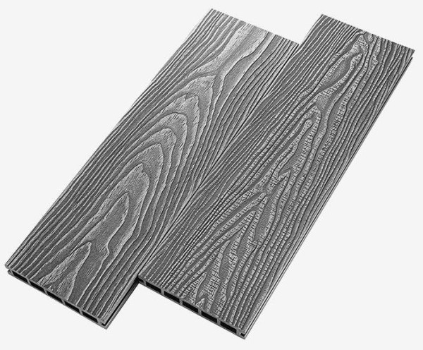 Террасная доска из ДПК RusDecking Unodeck Vintage - Серый купить в Новосибирске