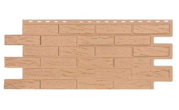 Фасадная панель T-Siding Кирпич Саман Эко Крем купить в Новосибирске