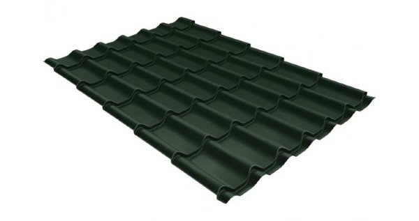 Металлочерепица классик 0,5 Satin RR 11 темно-зеленый купить в Новосибирске