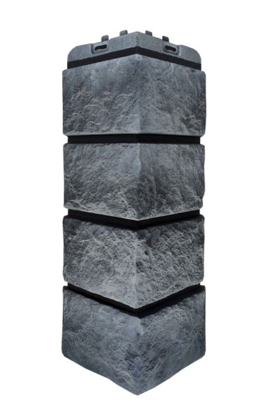 Угол наружный Grand Line Колотый Камень Антрацит, Шов чёрный купить в Новосибирске